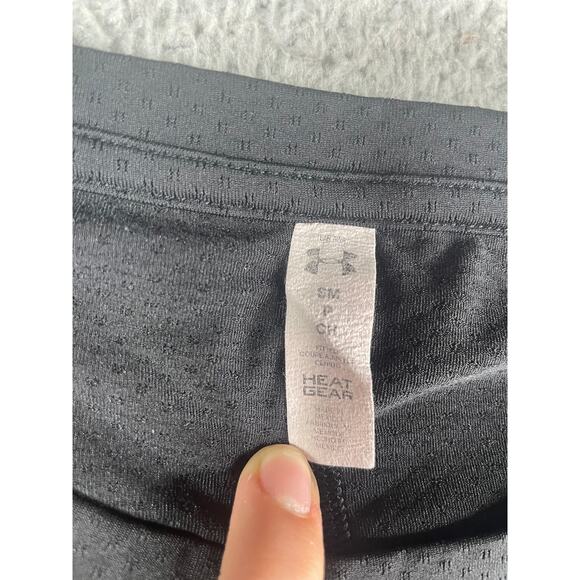 Under Armour Shirt Womens Small Black Long Sleeve Heat Gear Activewear Athletic - Picture 2 of 7